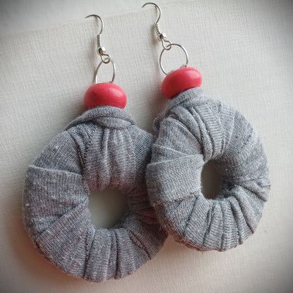 Gray Pop ReviveWeave Hoops - Ecofriendly Earrings