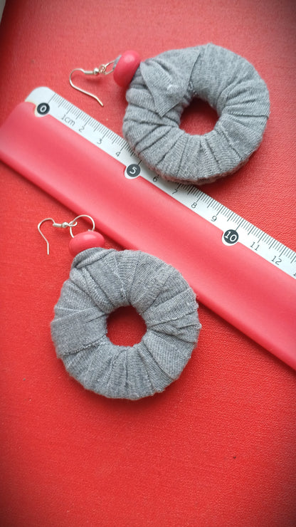 Gray Pop ReviveWeave Hoops - Ecofriendly Earrings