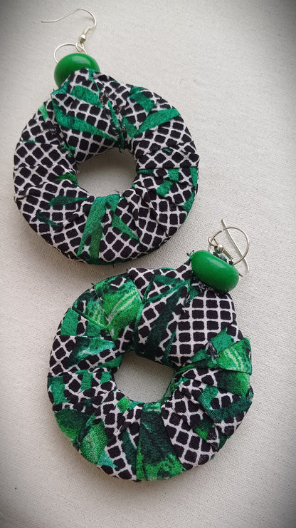 Green Madness ReviveWeave Hoops - Ecofriendly Earrings Upcycled Jewelry