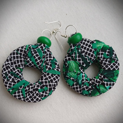 Green Madness ReviveWeave Hoops - Ecofriendly Earrings Upcycled Jewelry