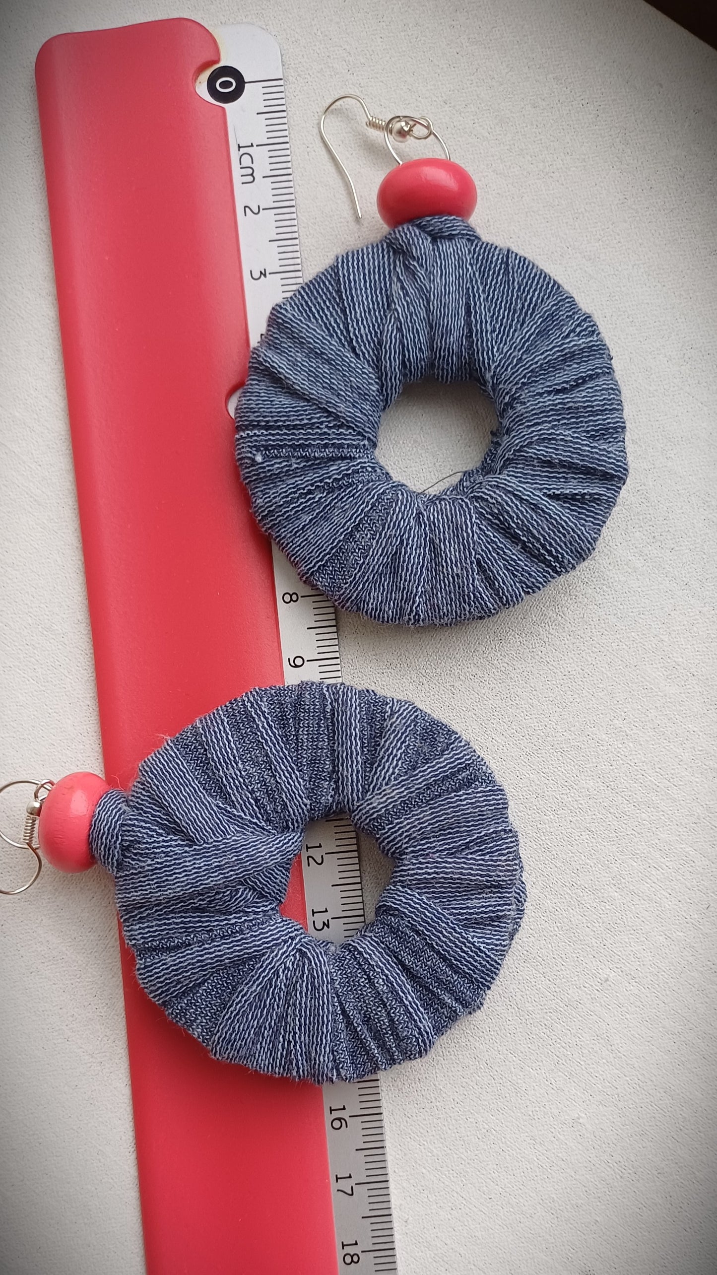 Blue Navy ReviveWeave Hoops - Ecofriendly Earrings Sustainable Jewelry