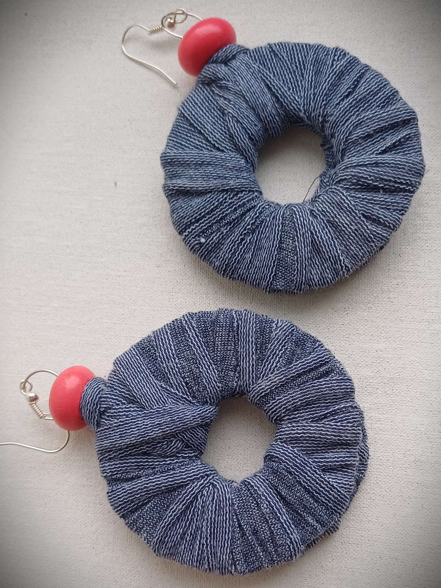 Blue Navy ReviveWeave Hoops - Ecofriendly Earrings Sustainable Jewelry