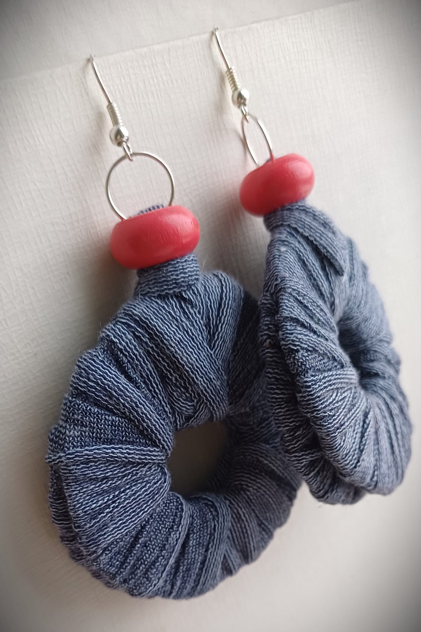 Blue Navy ReviveWeave Hoops - Ecofriendly Earrings Sustainable Jewelry