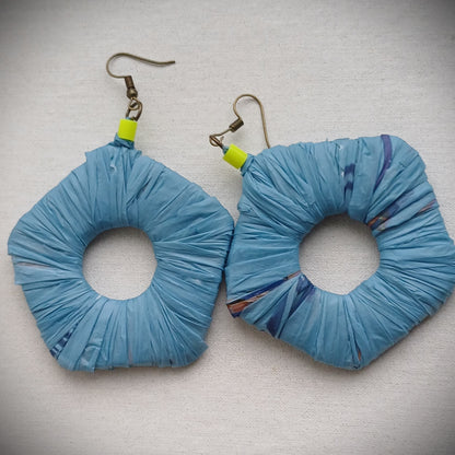 Skyline PungaGlow PentaHoops - Ecofriendly Earrings Upcycled Jewelry