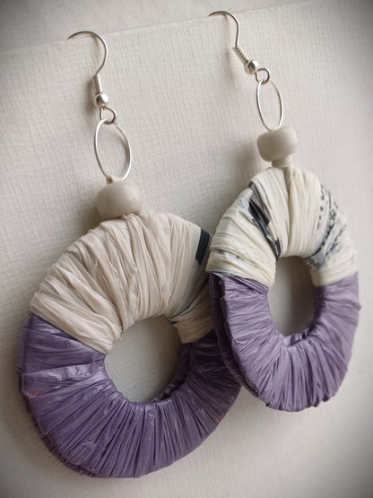 PungaGlow Duo Hoops - Eco Friendly Earrings Upcycled Jewelry