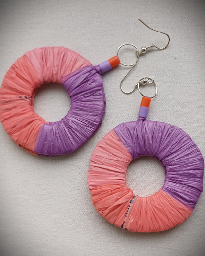 PungaGlow Trio Hoops - Eco Earrings Upcycled Jewelry