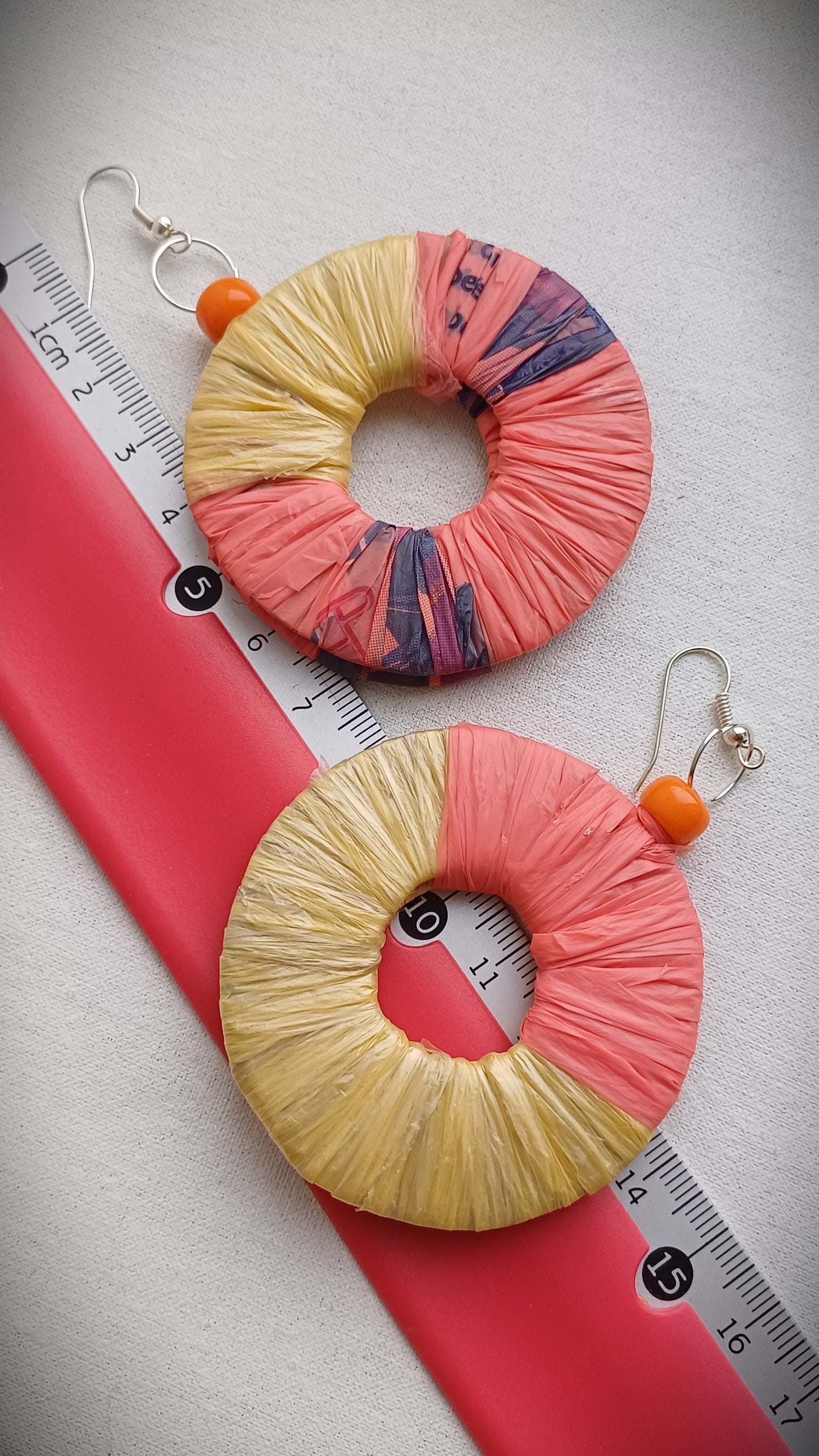 PungaGlow Sunrise Hoops - Eco Earrings Upcycled Jewelry