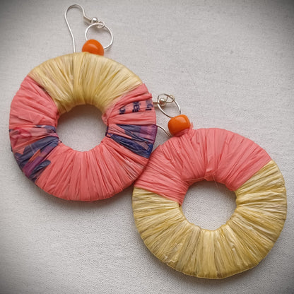 PungaGlow Sunrise Hoops - Eco Earrings Upcycled Jewelry