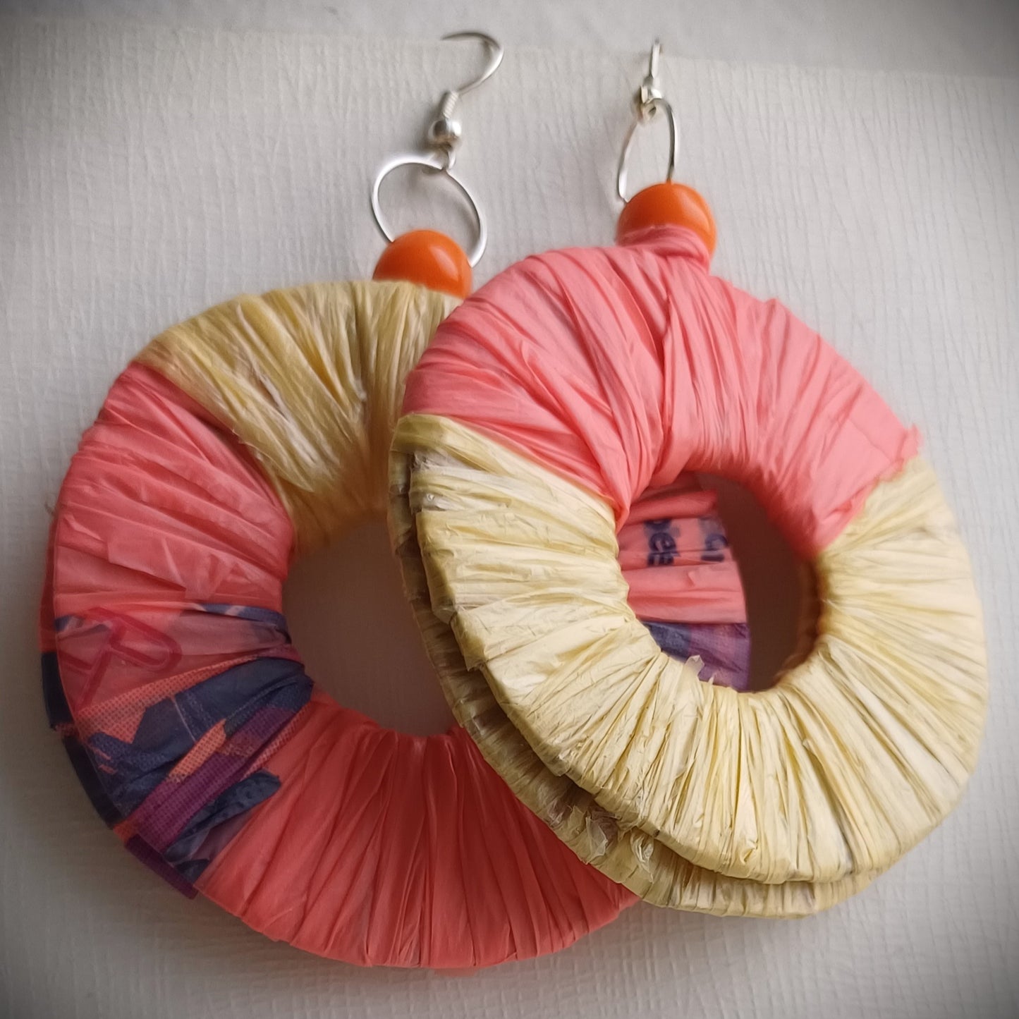 PungaGlow Sunrise Hoops - Eco Earrings Upcycled Jewelry