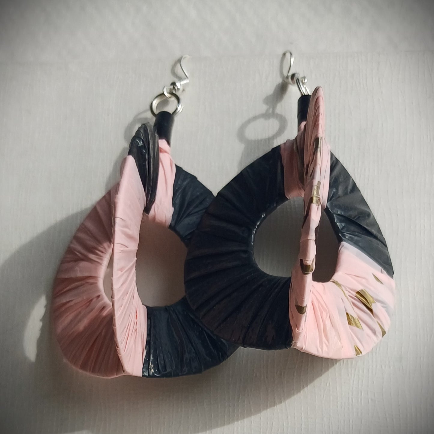 3D Pinky Earrings PungaGlow Eco Upcycled Jewelry