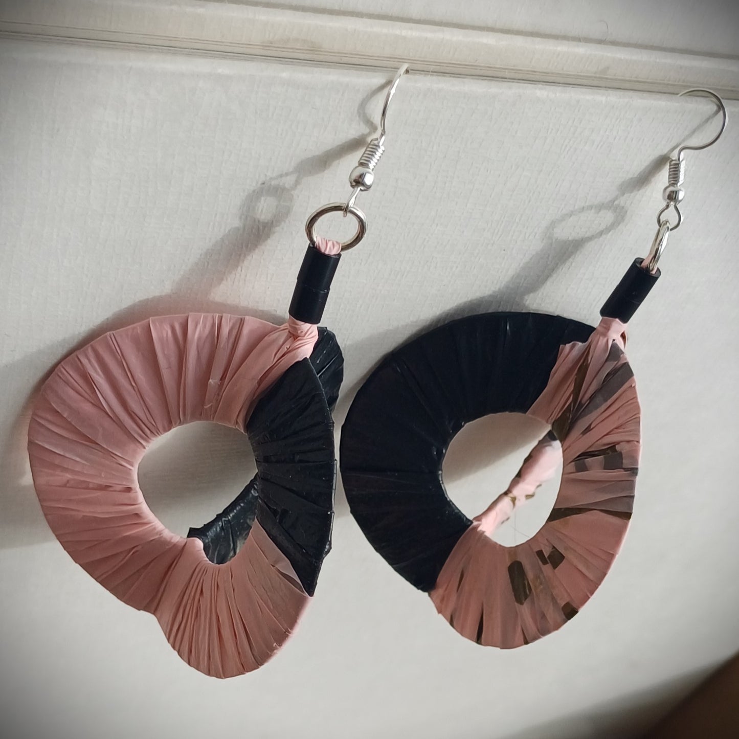 3D Pinky Earrings PungaGlow Eco Upcycled Jewelry