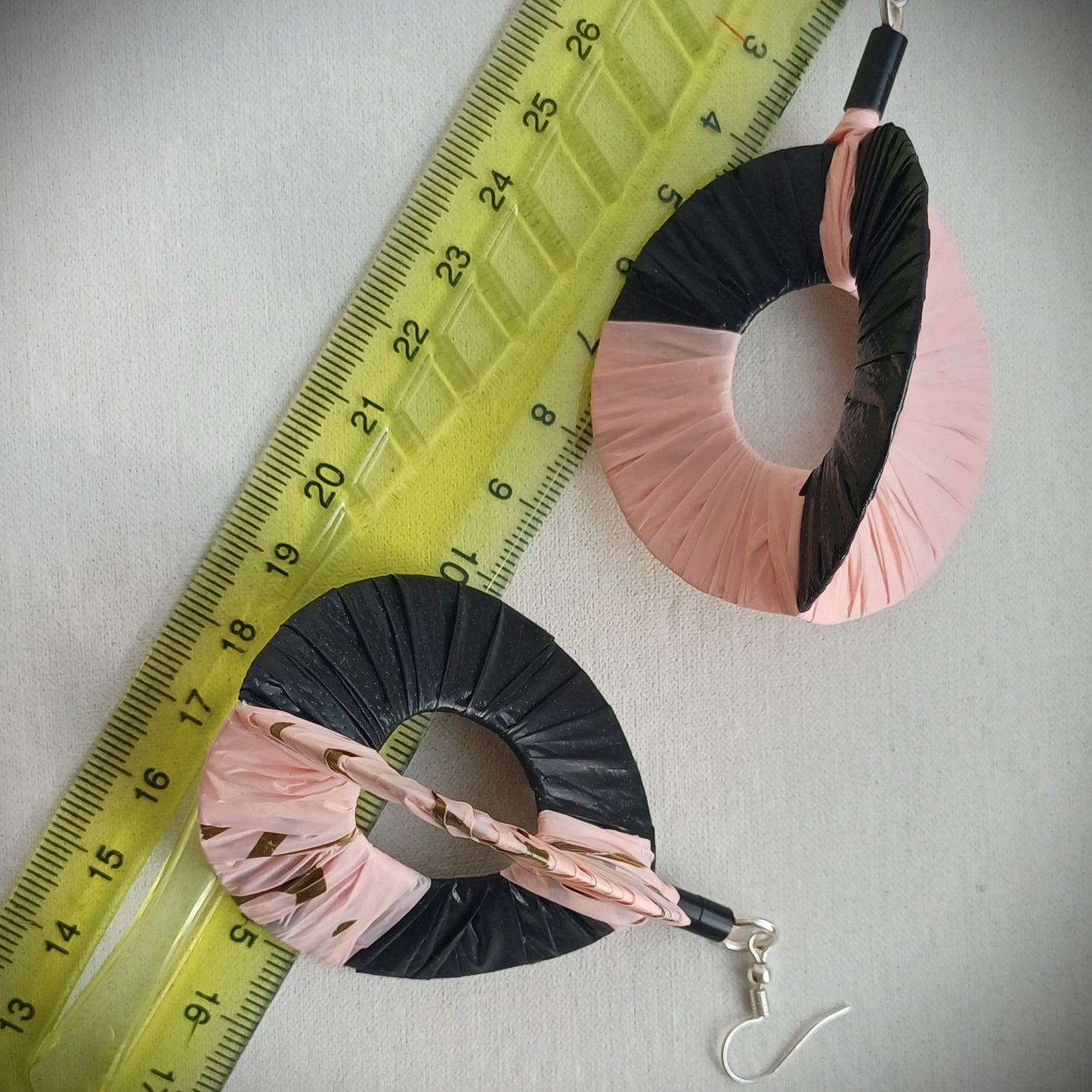 3D Pinky Earrings PungaGlow Eco Upcycled Jewelry