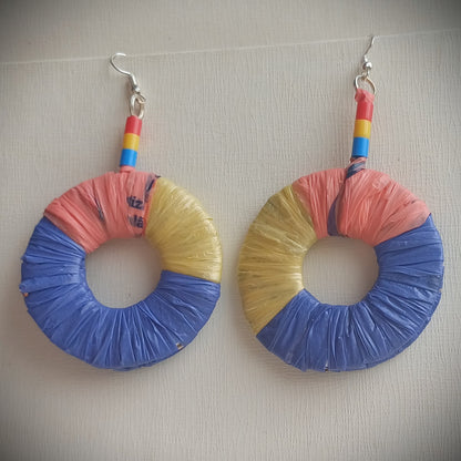 Primary Colors Earrings - PungaGlow Upcycled Jewelry