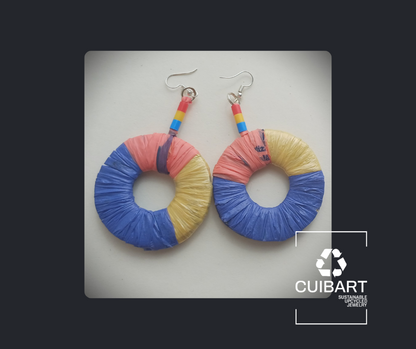 Primary Colors Earrings - PungaGlow Upcycled Jewelry