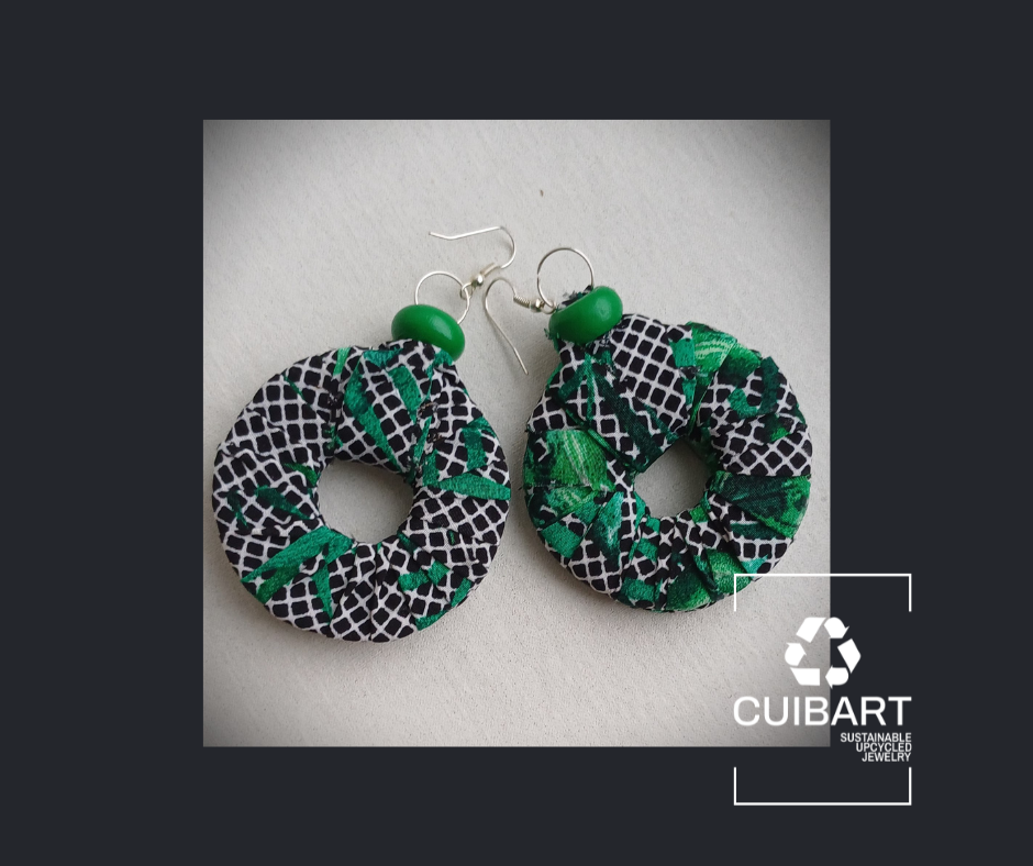 Green Madness ReviveWeave Hoops - Ecofriendly Earrings Upcycled Jewelry