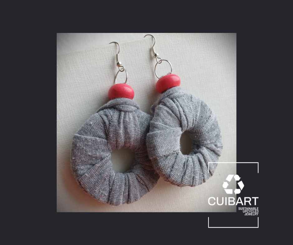 Gray Pop ReviveWeave Hoops - Ecofriendly Earrings