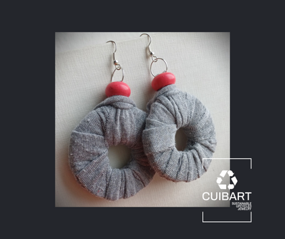 Gray Pop ReviveWeave Hoops - Ecofriendly Earrings