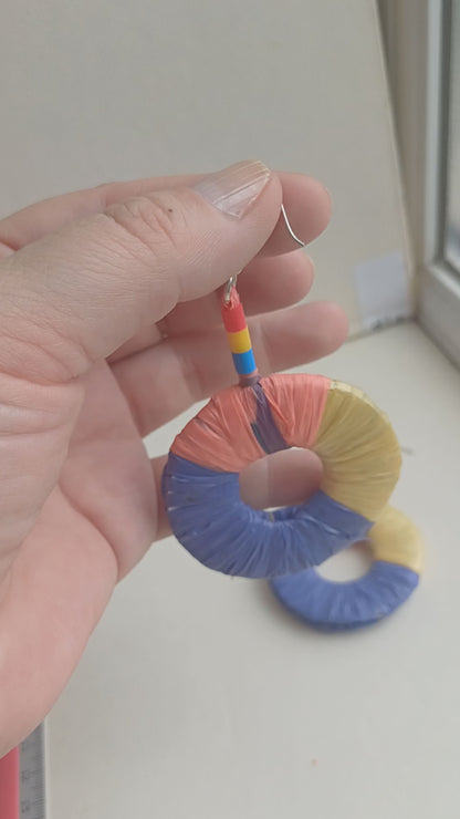 Primary Colors Earrings - PungaGlow Upcycled Jewelry